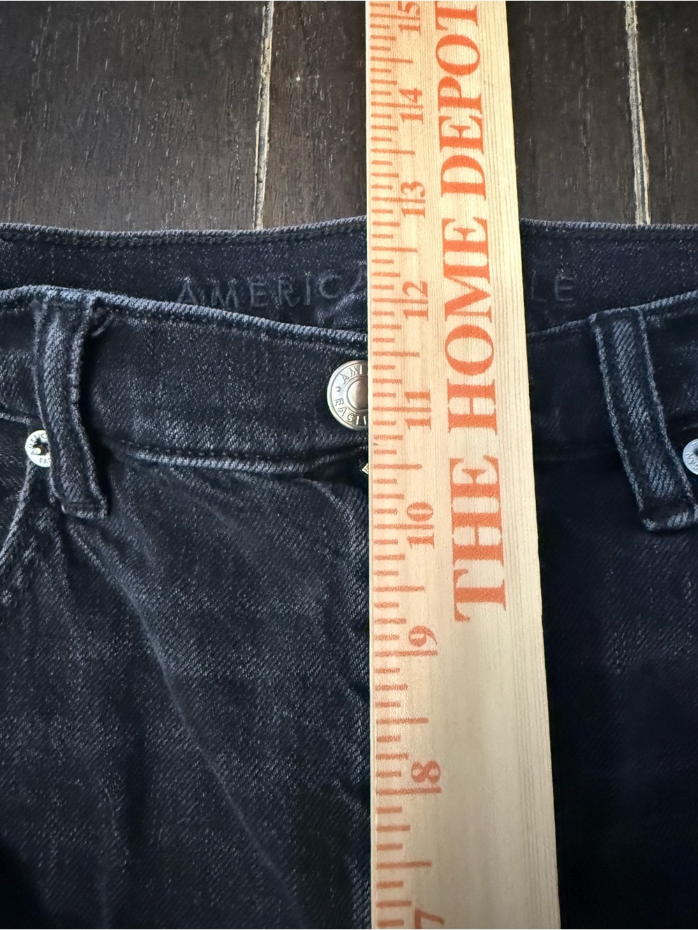 American Eagle Outfitters Strigid Womens Black Distressed Straight Jeans Size 10 - Picture 8 of 8